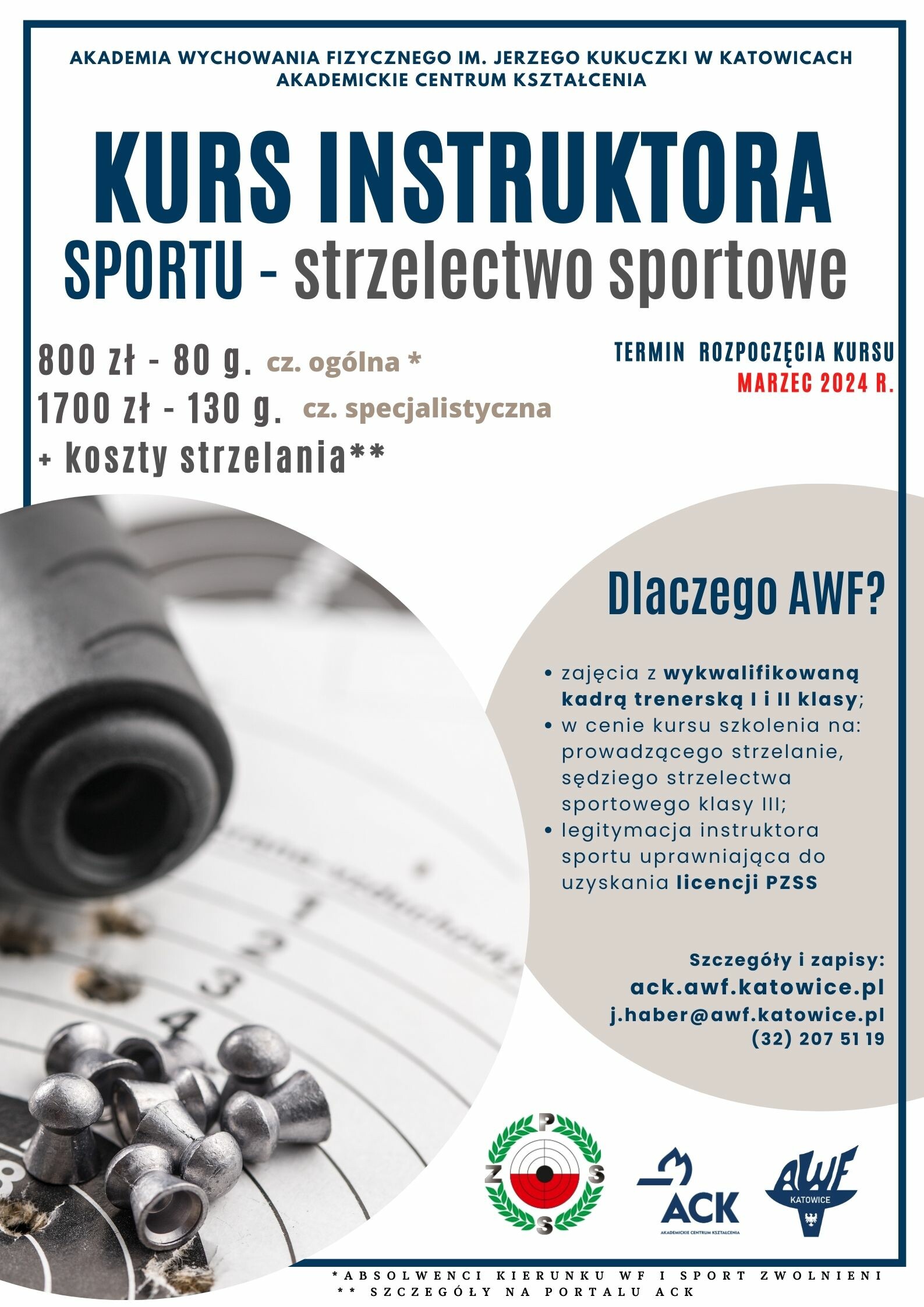 Kurs instruktora sportu strzelectwa