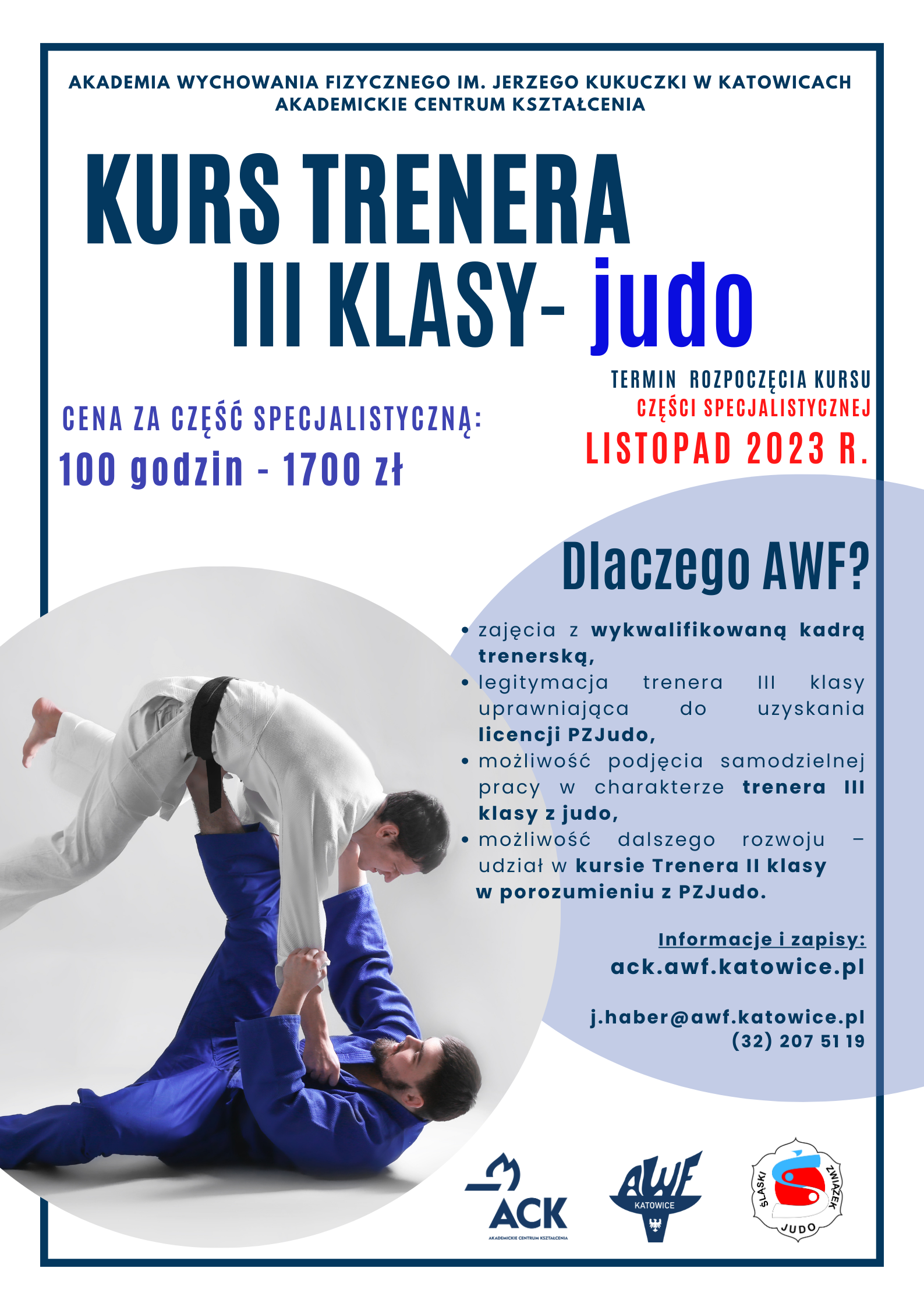 Kurs trenera sportu judo 3. klasy