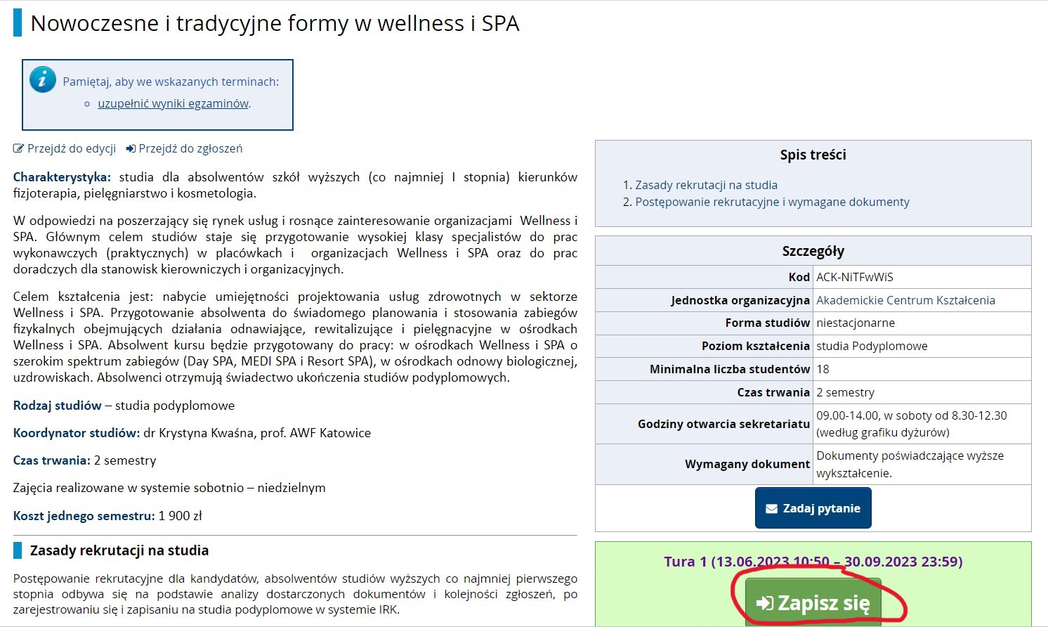 Grafika przedstawiająca jak zapisać się na studia podyplomowe