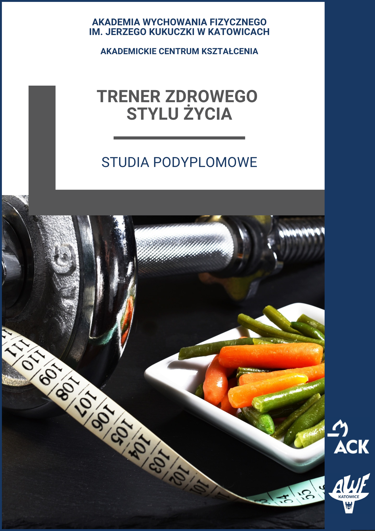 Plakat kurs trenera zdrowego stylu życia