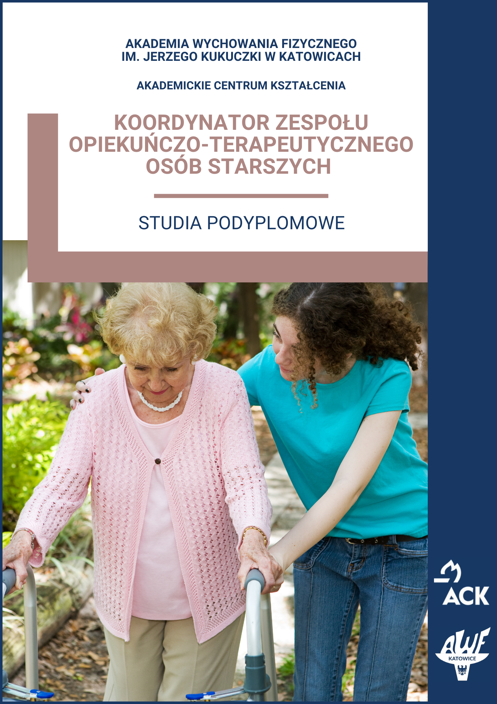 Plakat koordynator zespołu opiekuńczo-terapeutycznego osób starszych