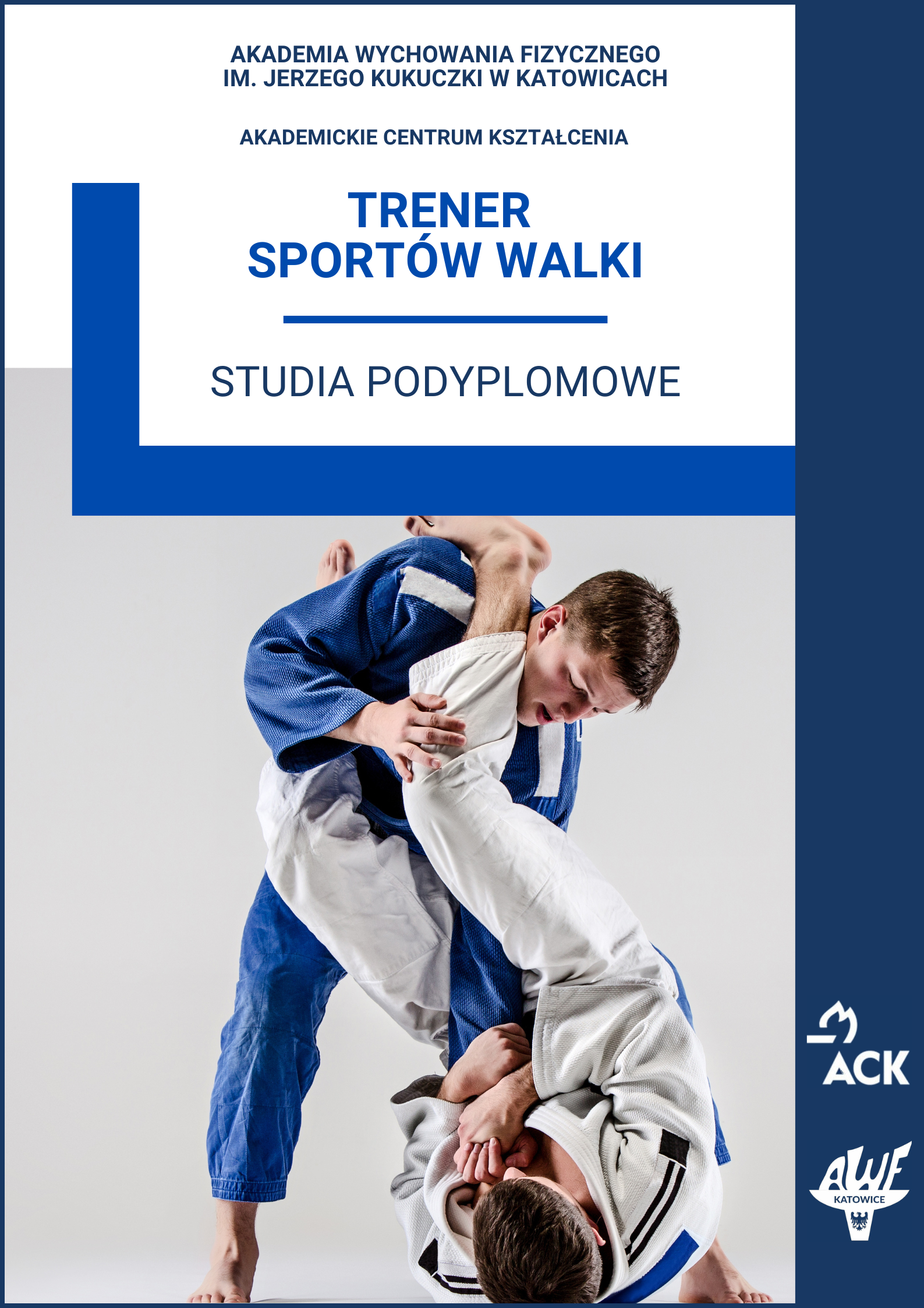 Plakat kurs instruktora trenera sportów walki