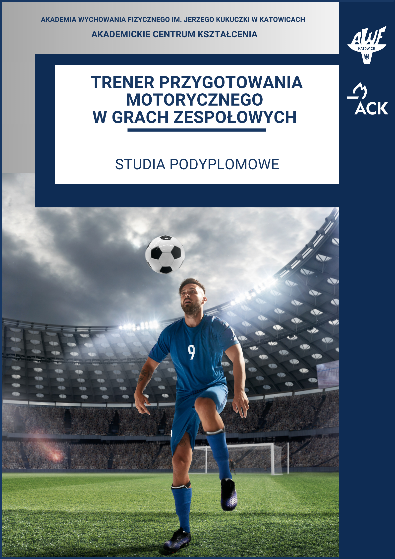 Plakat kurs trenera przygotowania motorycznego w grach zespołowych