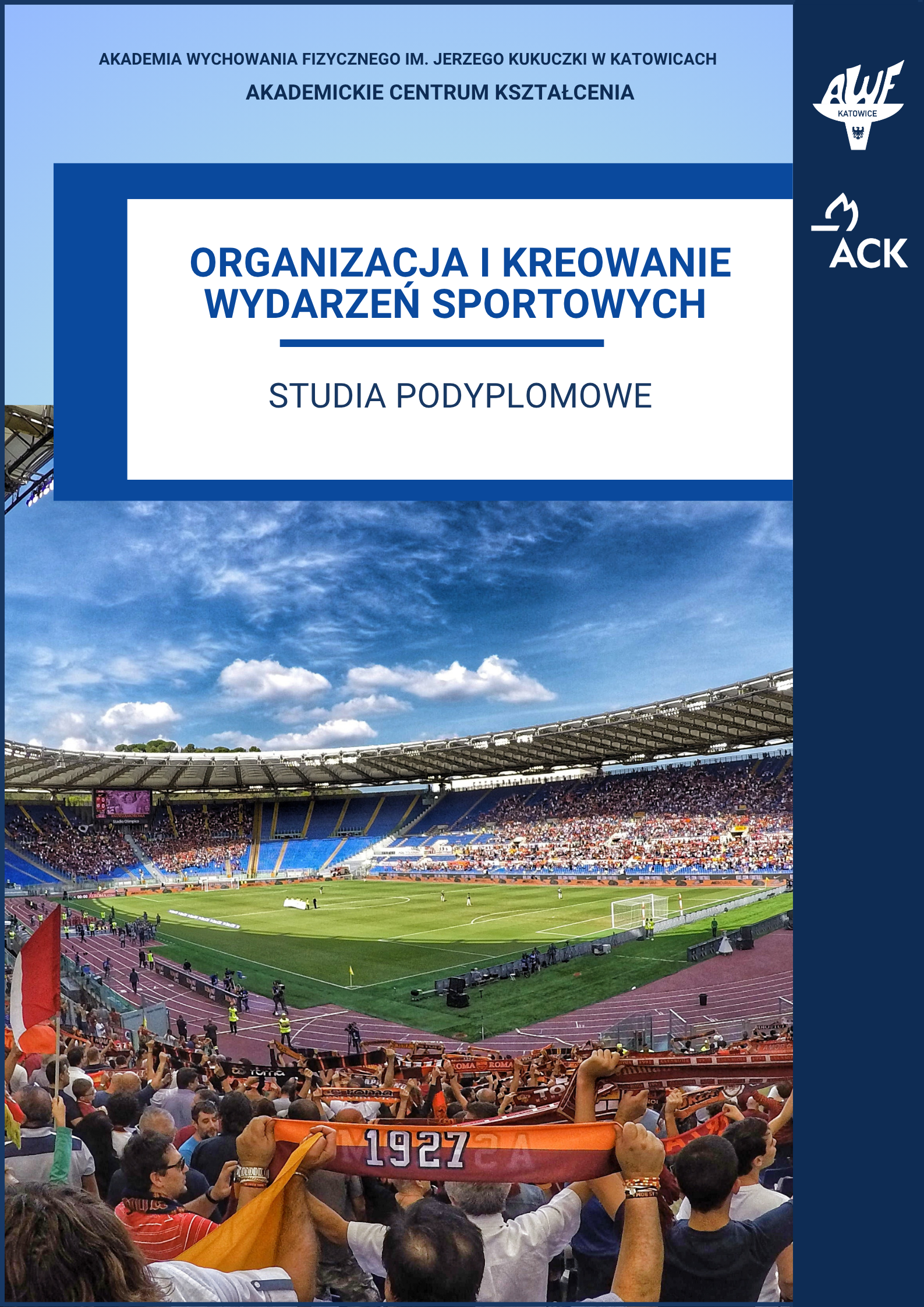 Plakat organizacji kreowania wydarzeń sportowych