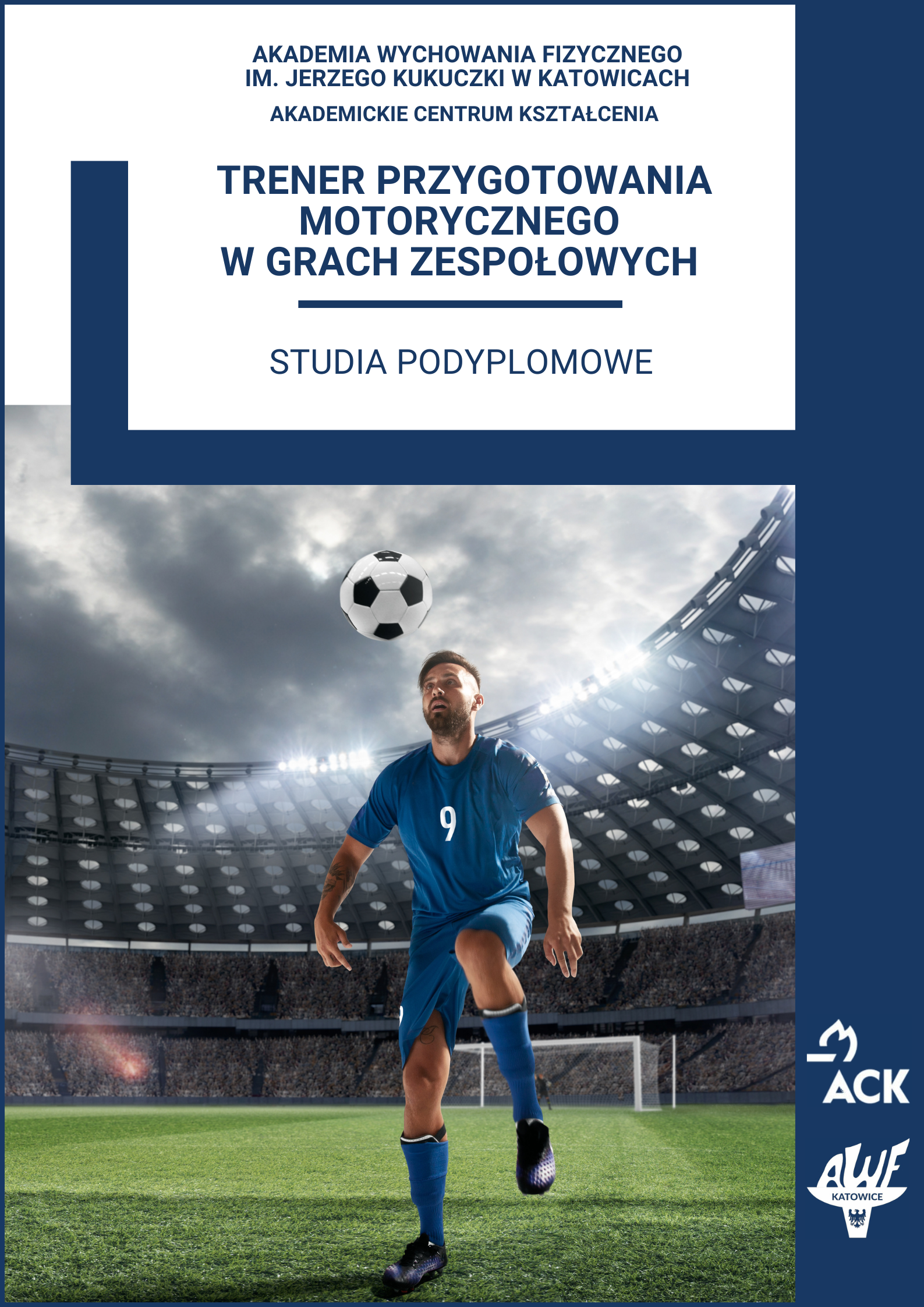 Plakat kurs trenera przygotowania motorycznego w grach zespołowych