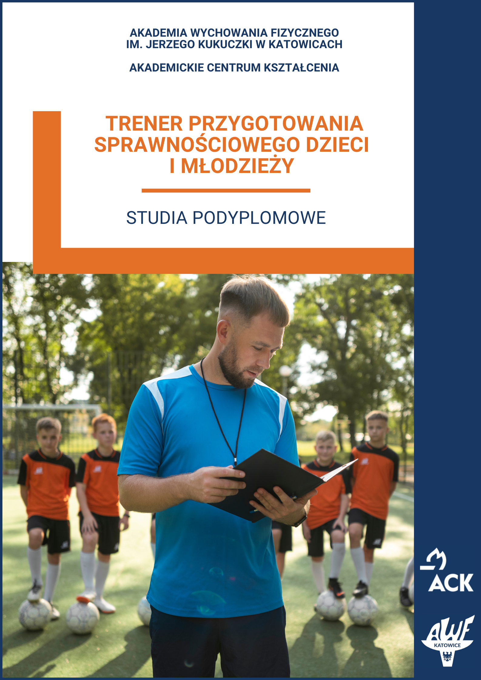 Plakat kursu trenera przygotowania sprawnościowego dzieci i młodzieży