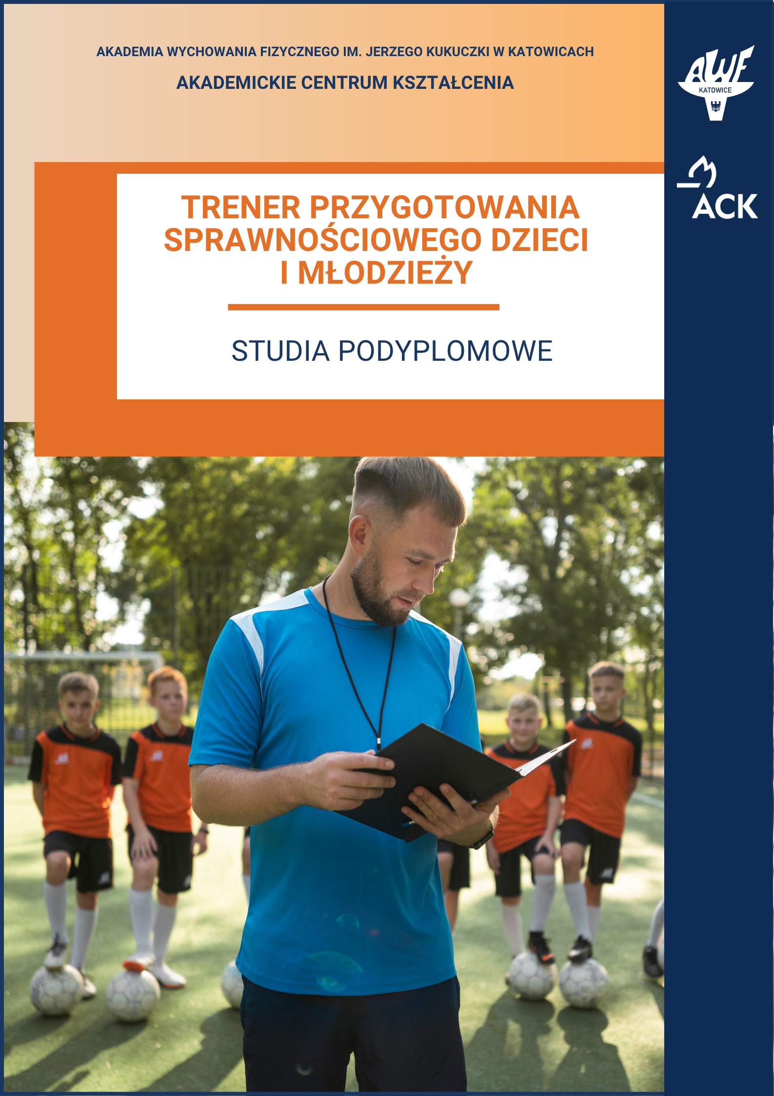 Plakat trener przygotowania sprawnościowego dzieci i młodzieży