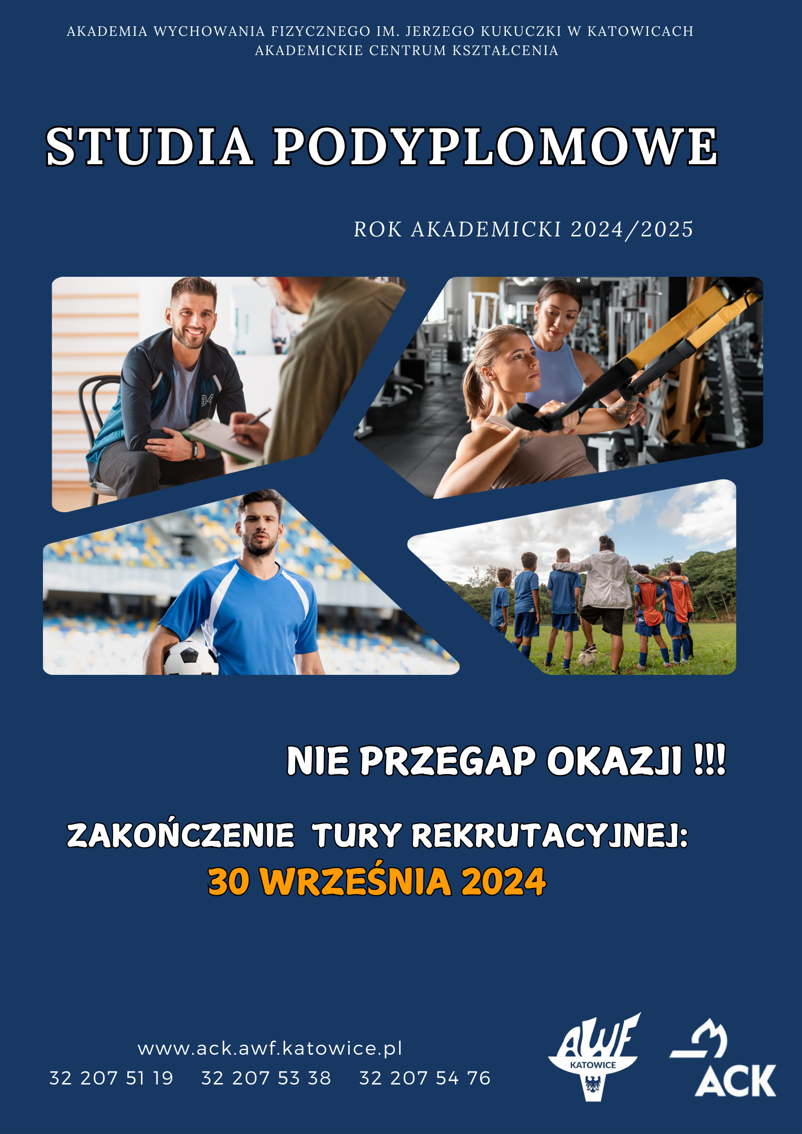 Plakat rekrutacyjny na studia podyplomowe