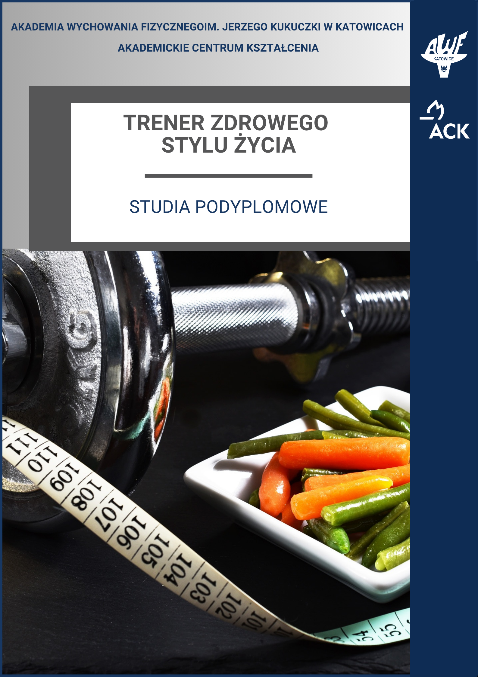 Plakat studia trener zdrowego stylu życia